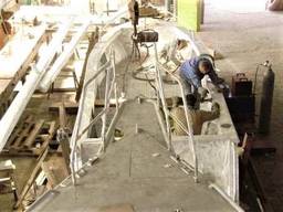 Construction of any sailing and motor boats with aluminum hulls.