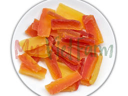 Dried papaya, 5% sugar (from the manufacturer)