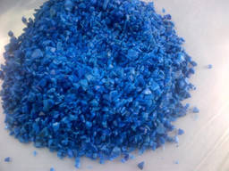 For Sale: Recycled HDPE blue drum plastic scraps, blue HDPE / LDPE