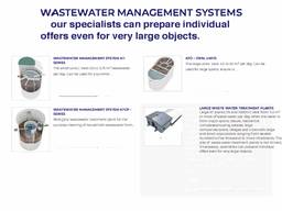Patented wastewater treatment technology ( with certification from the european union). .