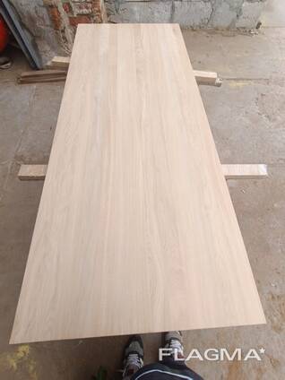 Solid-laminated and jointed oak furniture panels.