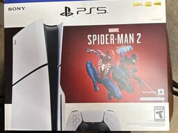 Sony PS5 Slim Blu-Ray Edition Marvel's Spider-Man 2 Bundle 1TB Video Game