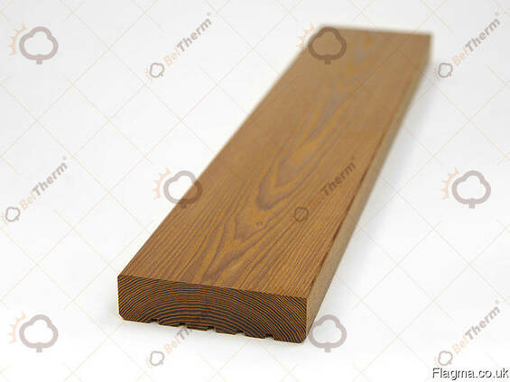 Wood decking from ash thermo treated